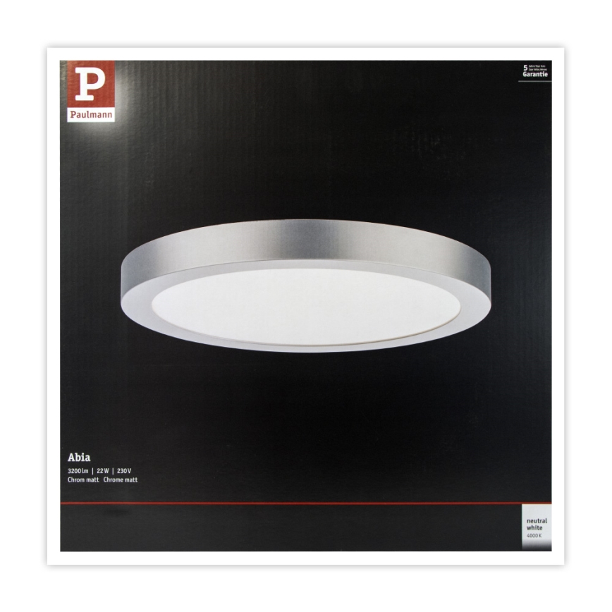 Paulmann 71023 - LED/22W Stropna svjetiljka ABIA 230V mat krom
