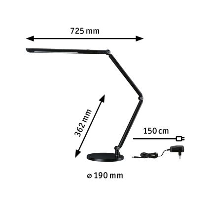 Paulmann 78912 - LED/10,6W Prigušiva stolna lampa FLEXBAR 230V 3000/4000/6500K