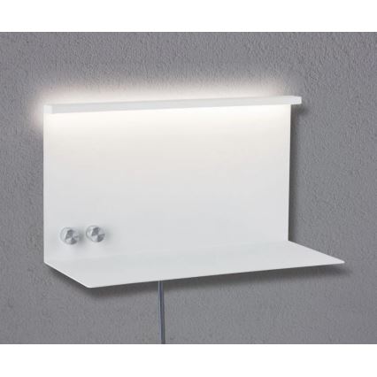 Paulmann 78919 - LED/4,5W Prigušiva svjetiljka s policom i USB + LED/1,6W 230V