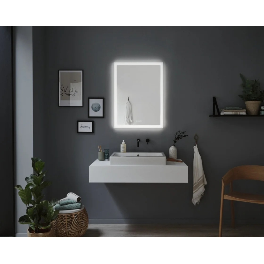 Paulmann 78951 - LED/22W IP44 Prigušivo kupaonsko grijano ogledalo s pozadinskim osvjetljenjem 230V