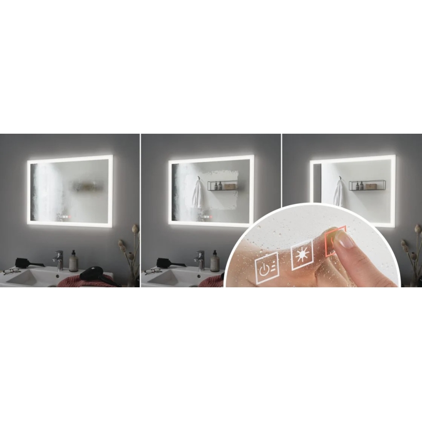 Paulmann 78951 - LED/22W IP44 Prigušivo kupaonsko grijano ogledalo s pozadinskim osvjetljenjem 230V