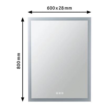 Paulmann 78951 - LED/22W IP44 Prigušivo kupaonsko grijano ogledalo s pozadinskim osvjetljenjem 230V