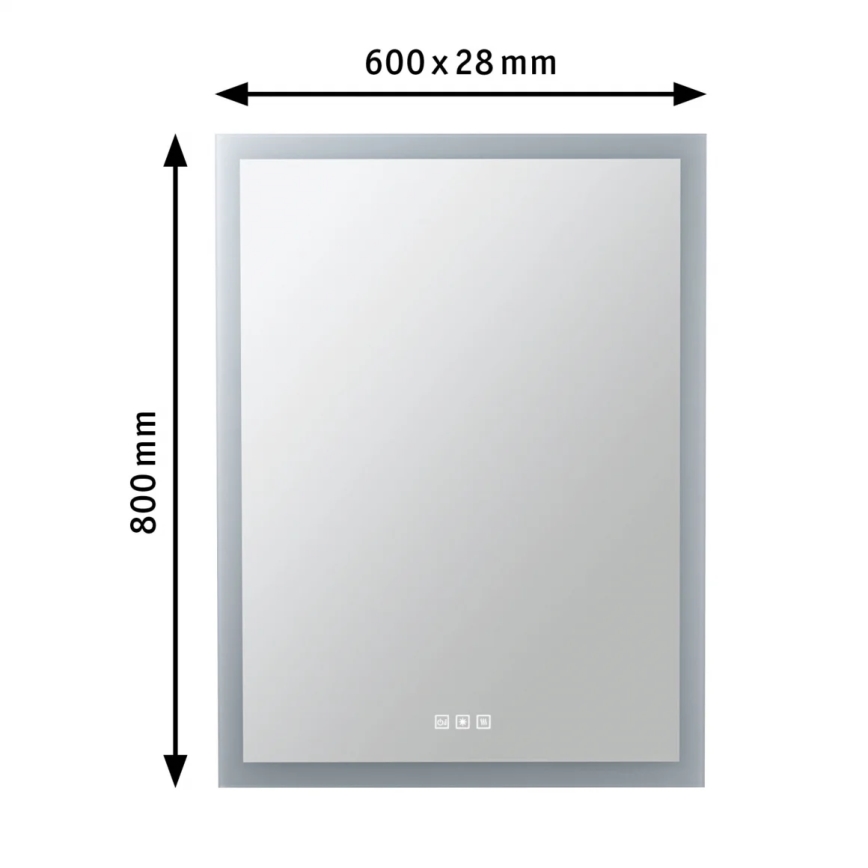Paulmann 78951 - LED/22W IP44 Prigušivo kupaonsko grijano ogledalo s pozadinskim osvjetljenjem 230V
