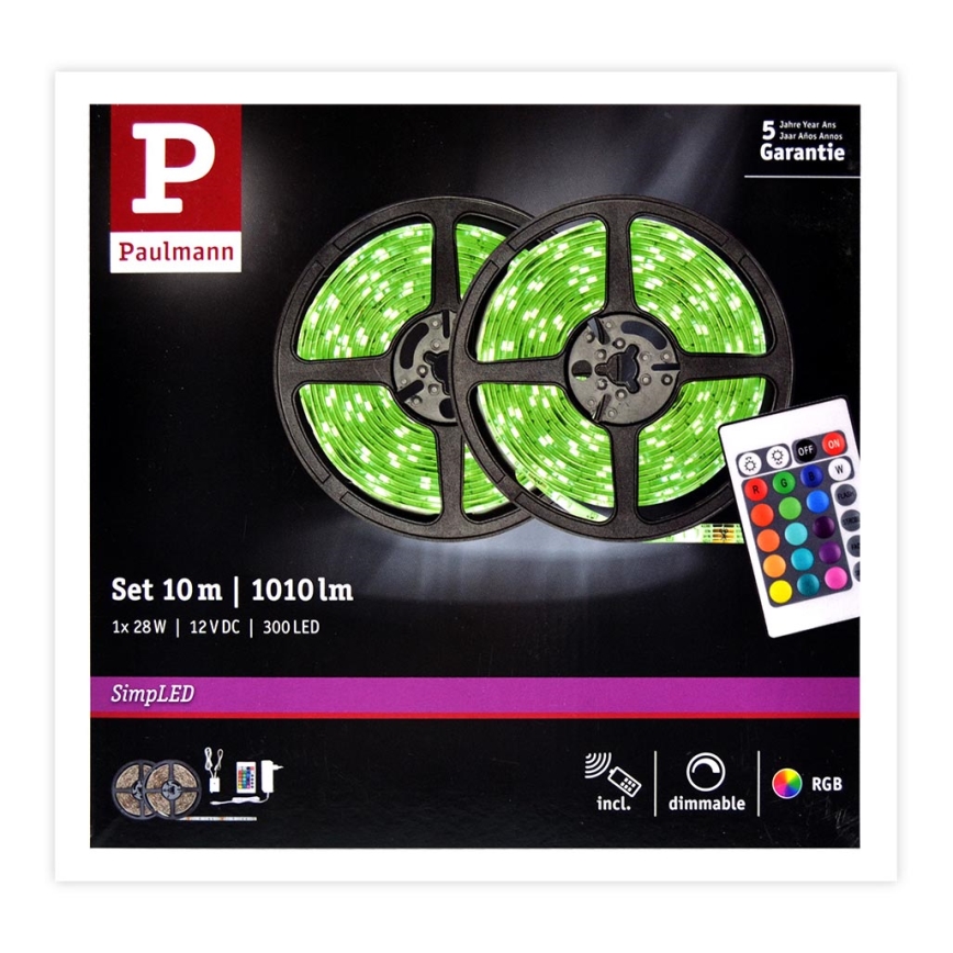 Paulmann 78980 - LED RGB/28W Prigušiva traka SIMPLED 10m 230V + DO