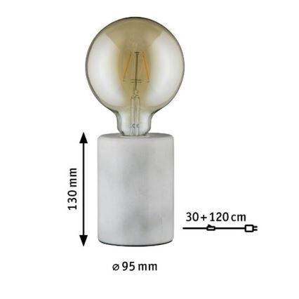 Paulmann 79601 - 1xE27/20W Stolna lampa NORDIN 230V