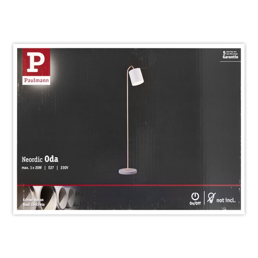 Paulmann 79625 - 1xE27/20W Podna lampa NEORDIC ODA 230V
