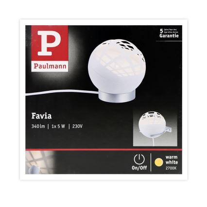 Paulmann 79697 - LED/5W Stolna lampa FAVIA 230V