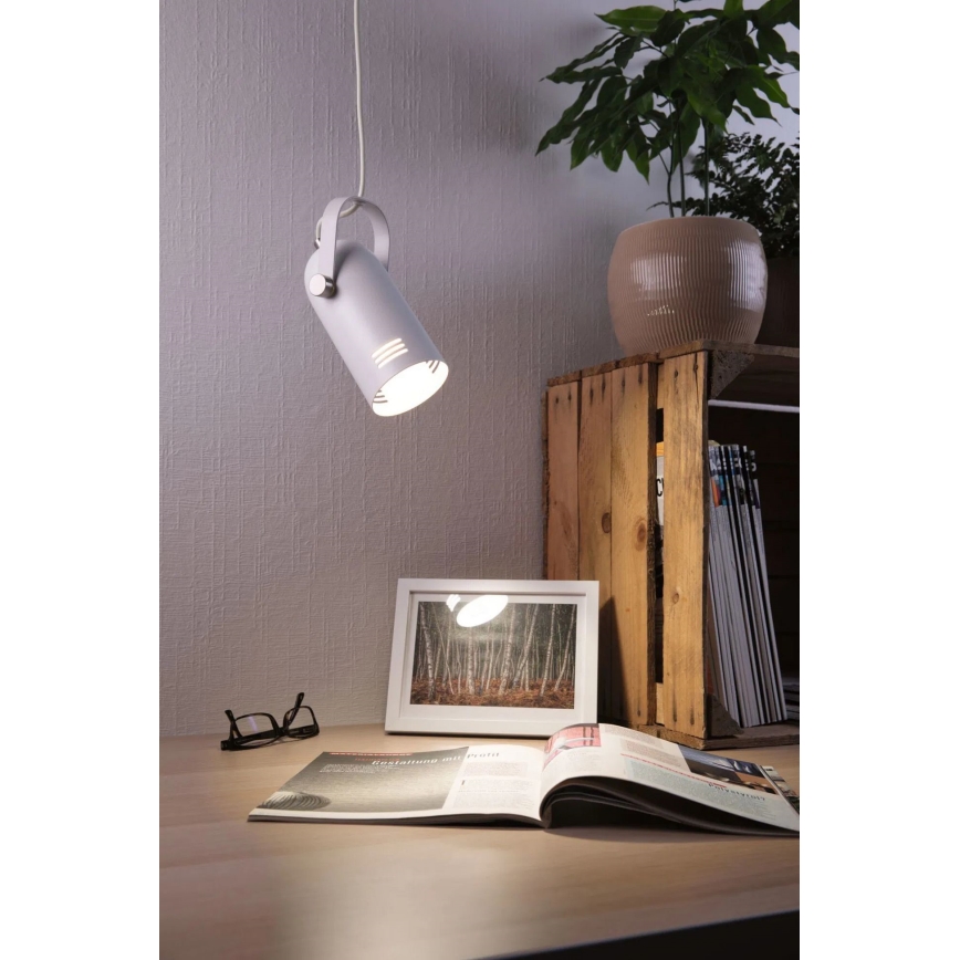 Paulmann 79767 - 1xE27/15W Viseći luster na sajli LAVEA 230V bijela