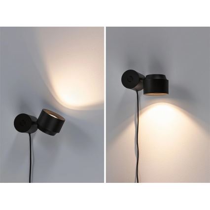 Paulmann 79776 - LED/3W Prilagodljivo zidno svjetlo 2u1 PURIC PANE 230V