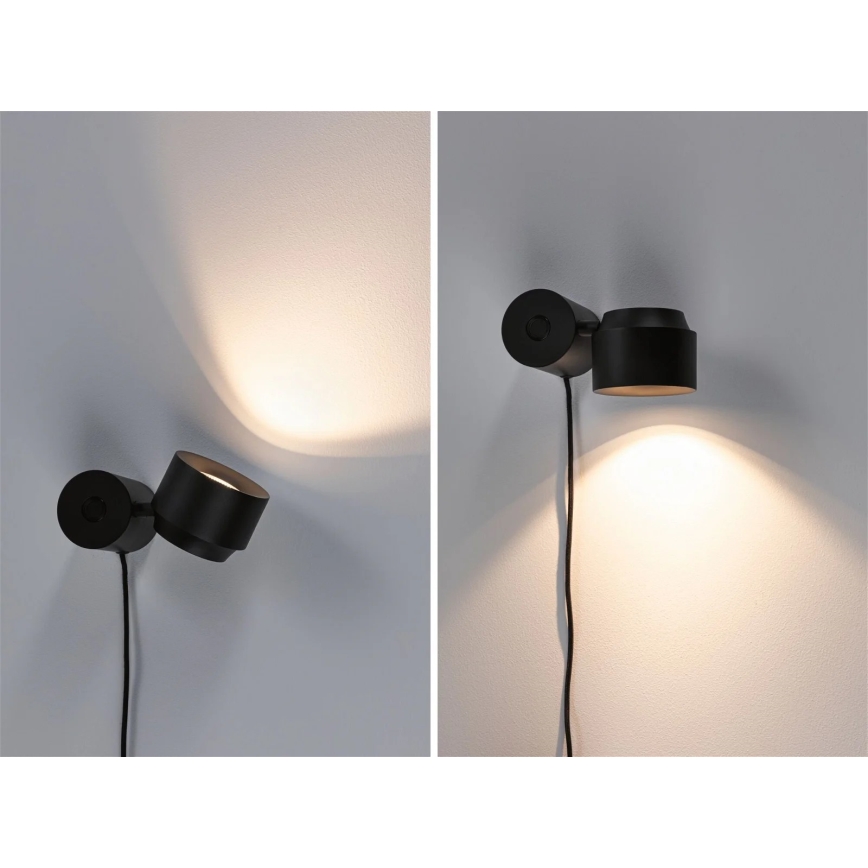 Paulmann 79776 - LED/3W Prilagodljivo zidno svjetlo 2u1 PURIC PANE 230V