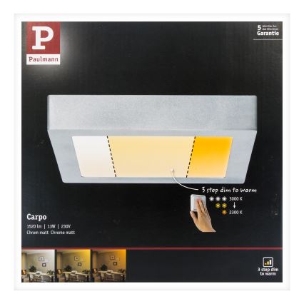 Paulmann 79794 - LED/13W Stropna svjetiljka CARPO 230V 2300/2500/3000K