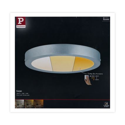 Paulmann 79798 - LED/16W Stropna svjetiljka CARPO 230V 2300/2500/3000K