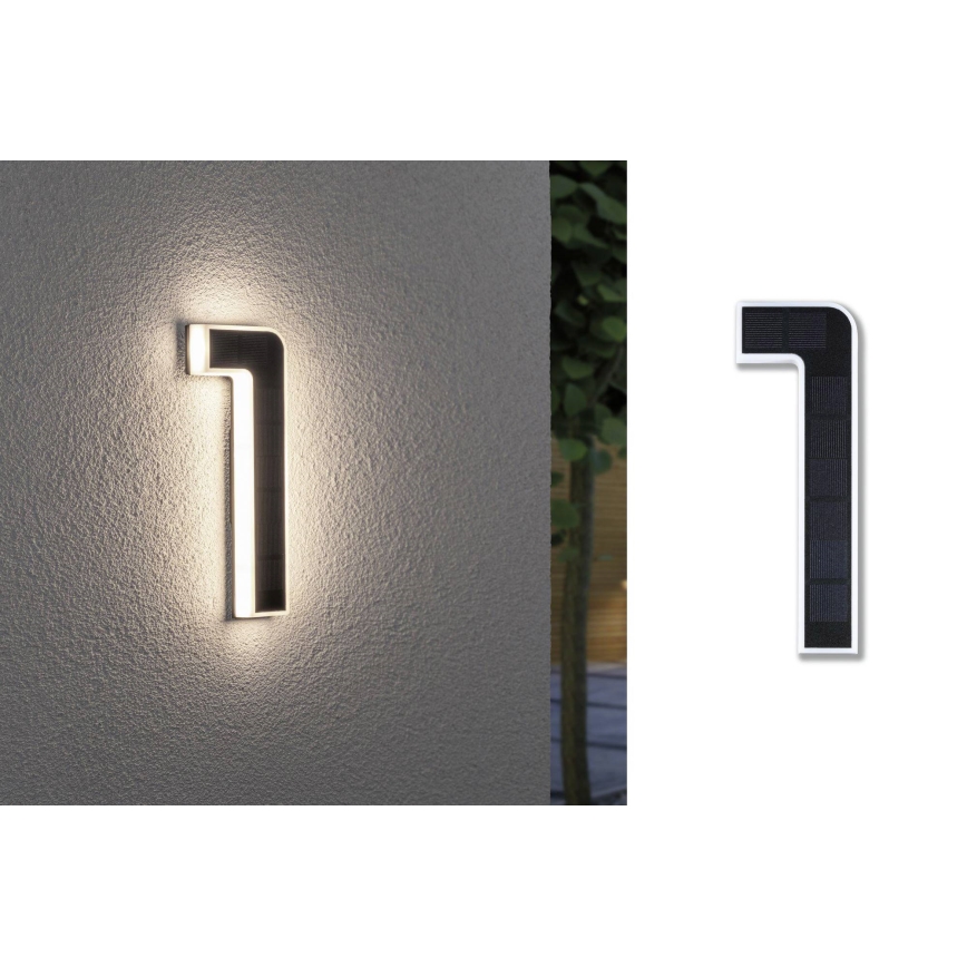 Paulmann 79842 - LED/0,2W IP44 Solarni kućni broj 1,2V 1500 mAh