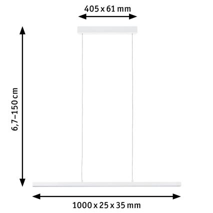 Paulmann 79901 - LED/42W Prigušivi luster na sajli LENTO 230V