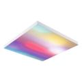 Paulmann 79910 - LED/31W RGBW prigušivo stropno svjetlo LORIA 230V 3000-6500K 59,5x59,5 cm bijela + daljinski upravljač