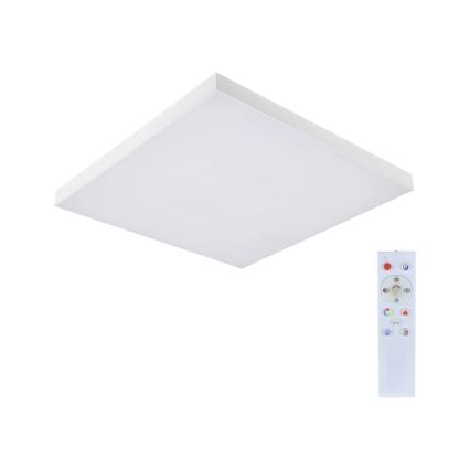 Paulmann 79910 - LED/31W RGBW prigušivo stropno svjetlo LORIA 230V 3000-6500K 59,5x59,5 cm bijela + daljinski upravljač
