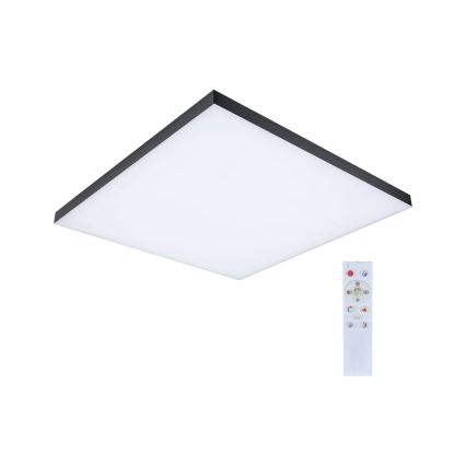 Paulmann 79913 - LED/31W RGBW prigušivo stropno svjetlo LORIA 230V 3000-6500K 59,5x59,5 cm crno + daljinski upravljač