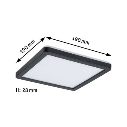 Paulmann 79920 - LED/11,2W panel ATRIA s mogućnošću prigušivanja 230V 3000K 19x19 cm crna