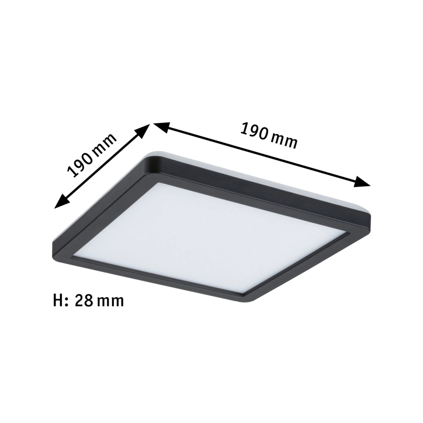 Paulmann 79920 - LED/11,2W panel ATRIA s mogućnošću prigušivanja 230V 3000K 19x19 cm crna