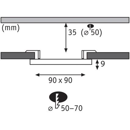 Paulmann 79953 - LED/6W IP44 prigušivo ugradno svjetlo za kupaonicu VARIFIT 230V