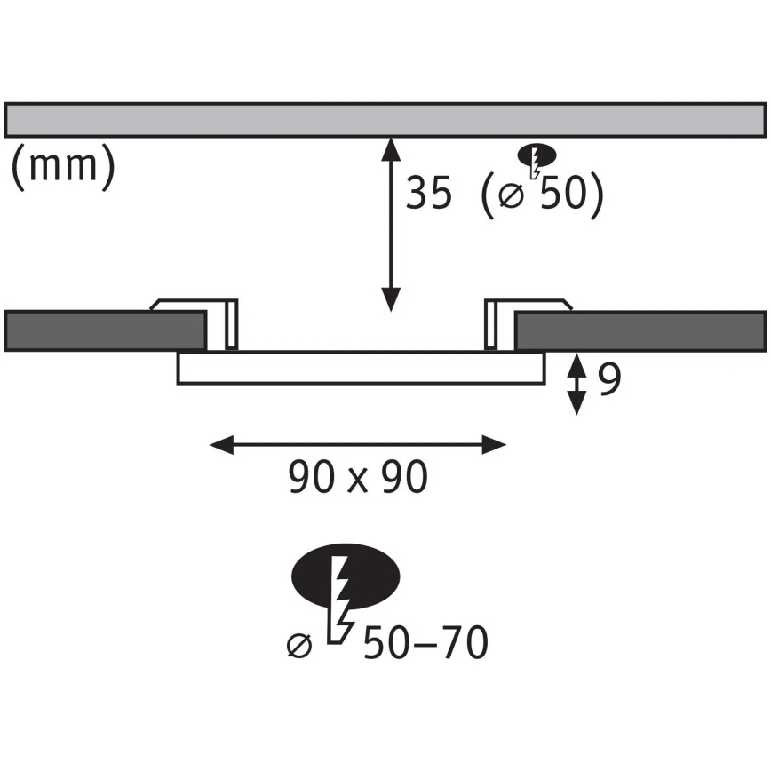 Paulmann 79953 - LED/6W IP44 prigušivo ugradno svjetlo za kupaonicu VARIFIT 230V