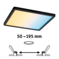 Paulmann 79967 - LED/16W IP44 prigušivo kupaonsko ugradno stropno svjetlo AREO 230V 23x23 cm crno
