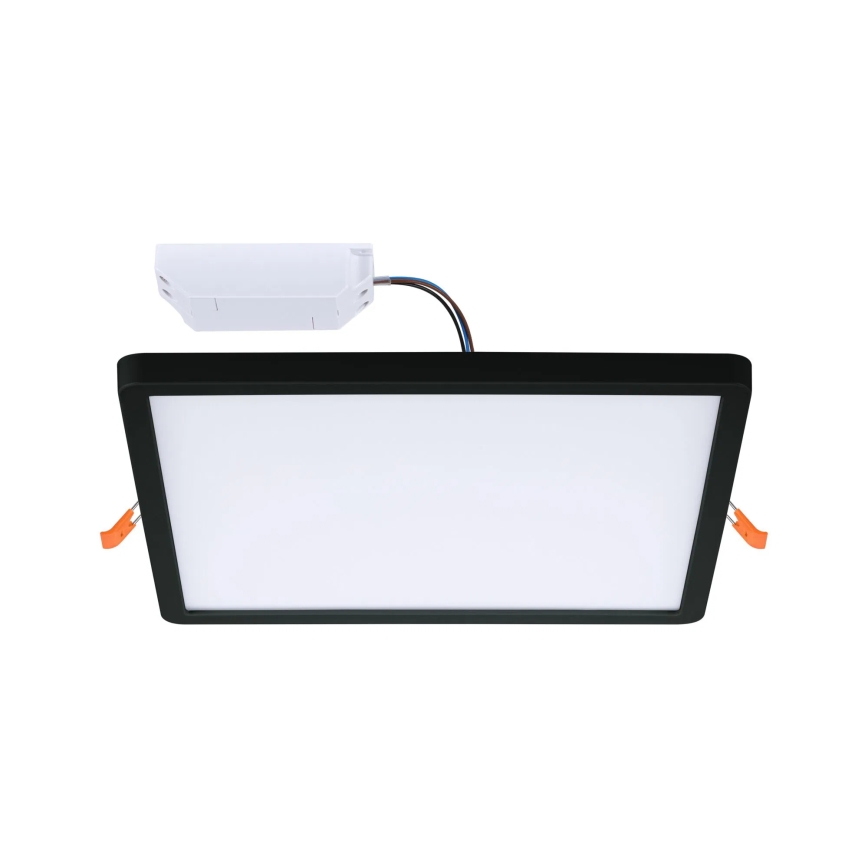 Paulmann 79967 - LED/16W IP44 prigušivo kupaonsko ugradno stropno svjetlo AREO 230V 23x23 cm crno