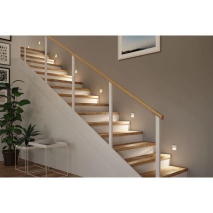 Paulmann 80002 - LED/1W Stubišna svjetiljka sa senzorom TSARO 230V Lead/bijela