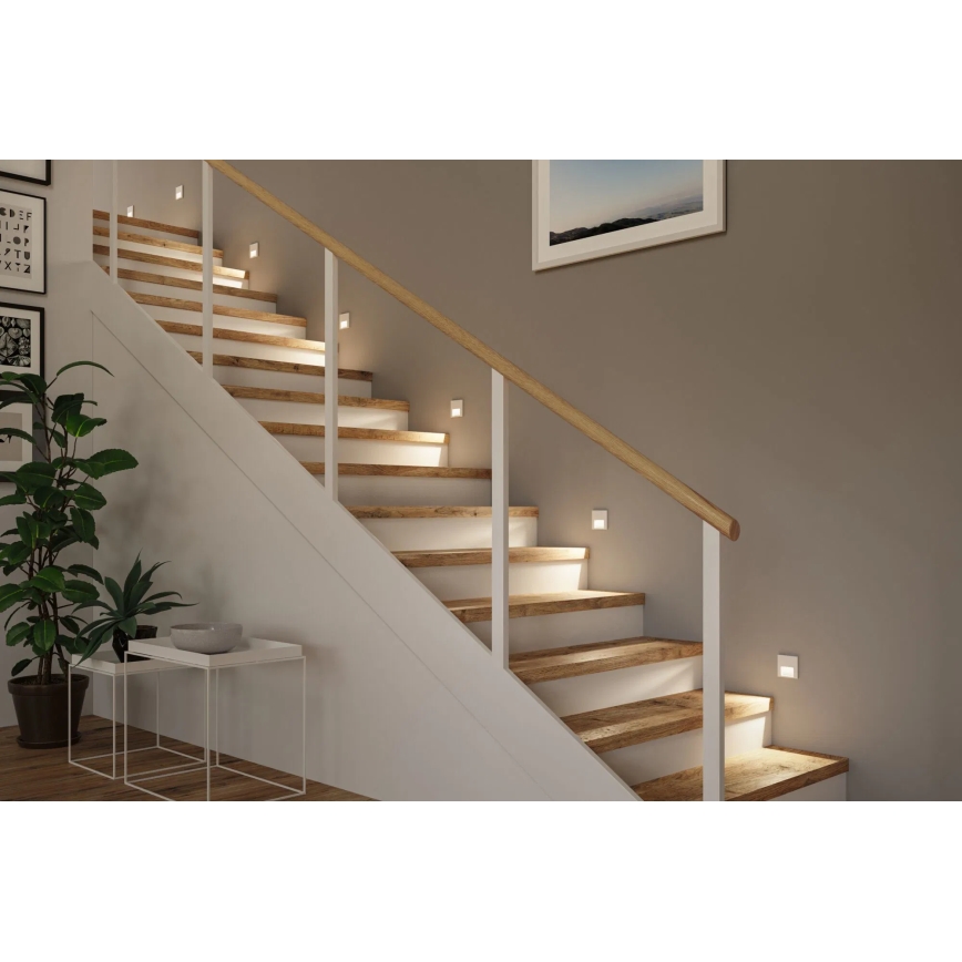 Paulmann 80002 - LED/1W Stubišna svjetiljka sa senzorom TSARO 230V Lead/bijela