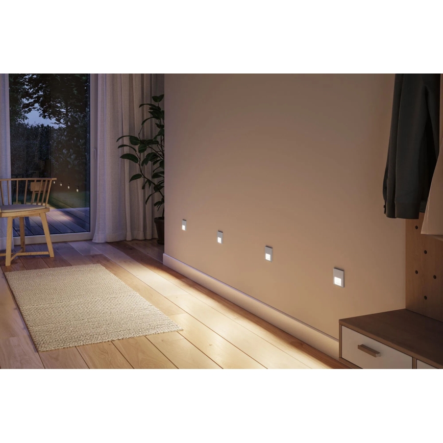 Paulmann 80003 - LED/1W Stubišna svjetiljka sa senzorom TSARO 230V Lead/mat krom