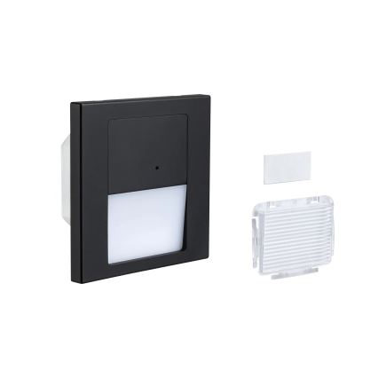Paulmann 80004 - LED/1W Stubišna svjetiljka sa senzorom TSARO 230V Lead/crna