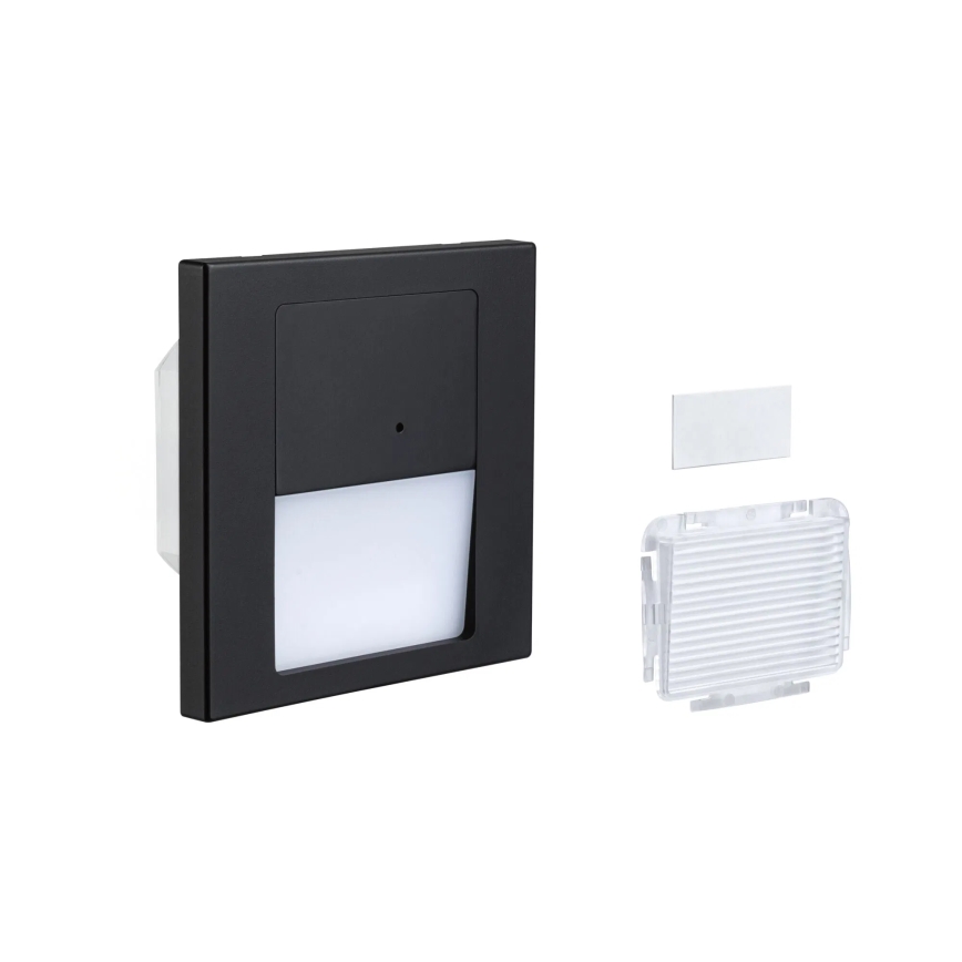 Paulmann 80004 - LED/1W Stubišna svjetiljka sa senzorom TSARO 230V Lead/crna