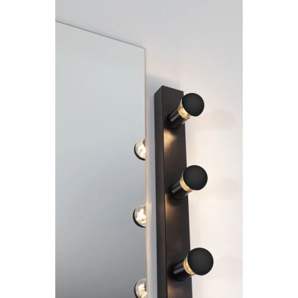 Paulmann 80097 - 3xE14/40W IP44 Rasvjeta za ogledalo u kupaonici REGULA 230V crna