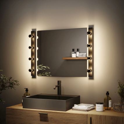 Paulmann 80099 - 4xE14/40W IP44 Rasvjeta za ogledalo u kupaonici REGULA 230V crna
