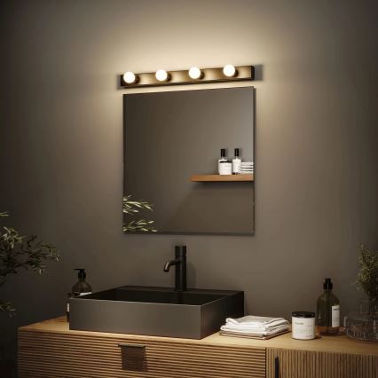 Paulmann 80099 - 4xE14/40W IP44 Rasvjeta za ogledalo u kupaonici REGULA 230V crna