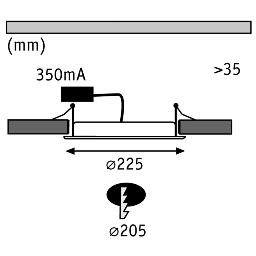 Paulmann 92034 - LED/14W Ugradbena svjetiljka 230V