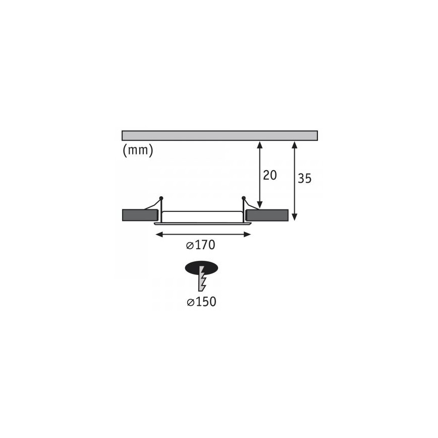 Paulmann 92062 - LED/12W Ugradbena svjetiljka QUAL 230V 2700K