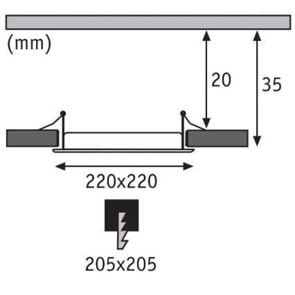 Paulmann 92066 - LED/18W IP44 Ugradbena svjetiljka za kupaonicu 230V