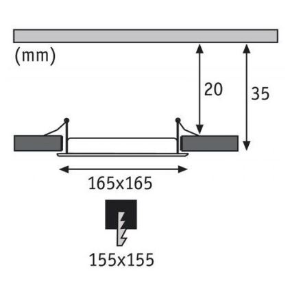 Paulmann 92068 - LED/12W Ugradbena svjetiljka QUAL 230V 2700K