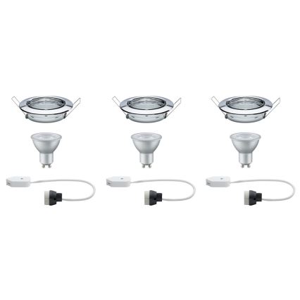 Paulmann 92101 - SET 3x LED Ugradbena svjetiljka 3xGU10/6,5W/230V