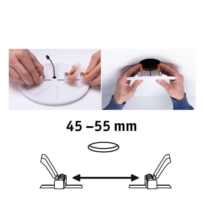 Paulmann 92387 - LED/4,5W IP44 Ugradbena svjetiljka za kupaonicu VARIFIT 230V