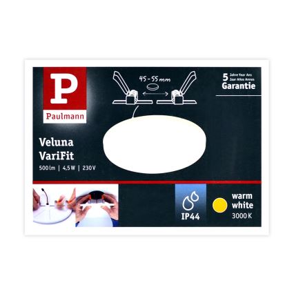 Paulmann 92387 - LED/4,5W IP44 Ugradbena svjetiljka za kupaonicu VARIFIT 230V