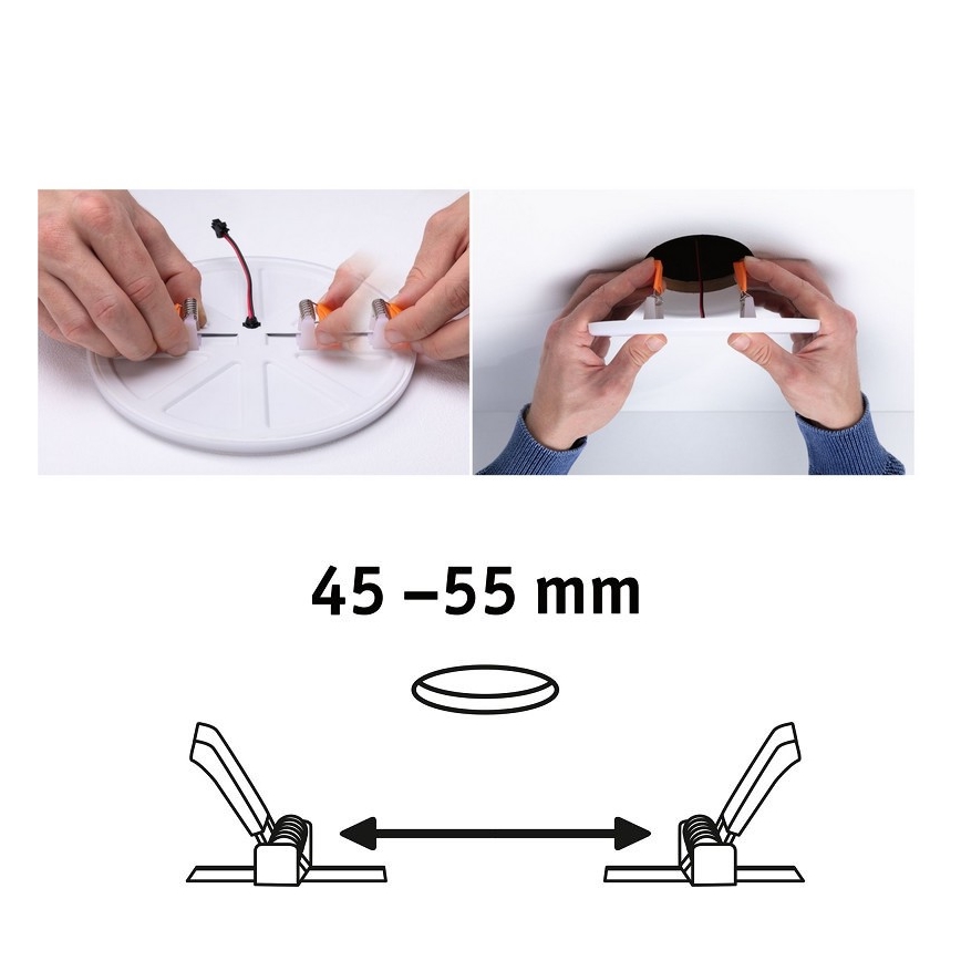 Paulmann 92390 - LED/4,5W IP44 Ugradbena svjetiljka za kupaonicu VARIFIT 230V