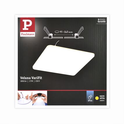 Paulmann 92395 - LED/17W IP44 Ugradbena svjetiljka za kupaonicu VARIFIT 230V