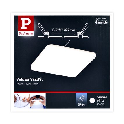 Paulmann 92397 - LED/8,5W IP44 Ugradbena svjetiljka za kupaonicu VARIFIT 230V