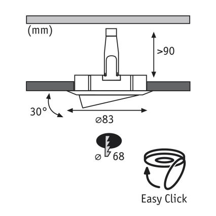 Paulmann 92533 - SET 3xLED-GU10/4W Dimmabilna ugradbena kupaonska svjetiljka PREMIUM 230V