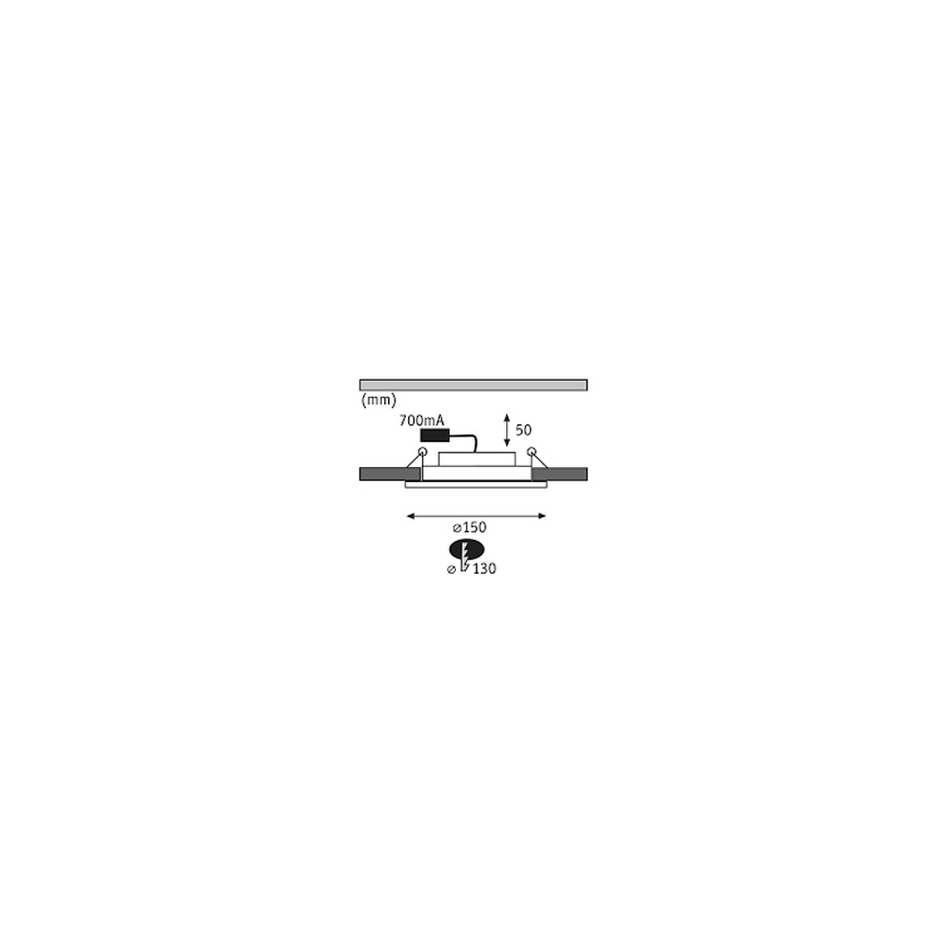 Paulmann 92693 - SET 3xLED/8W Prigušiva ugradbena svjetiljka PREMIUM LINE 230/