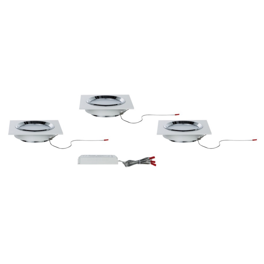 Paulmann 92695 - SET 3x LED Ugradbena svjetiljka za prigušivanje DICE 3xLED/8W/230V