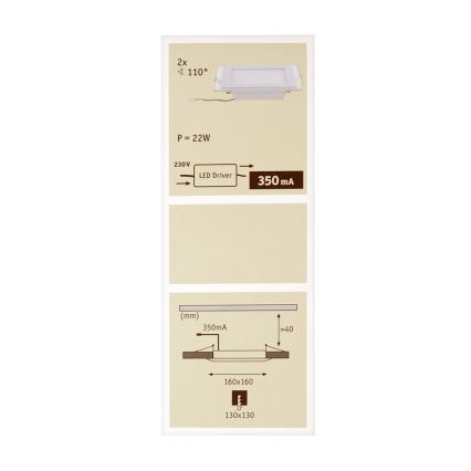 Paulmann 92706 - SET 2xLED/7,5W Prigušiva ugradbena svjetiljka DECODICE 230V