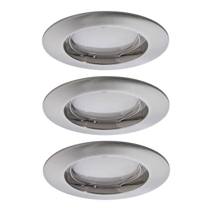 Paulmann 92827 - SET 3xLED/7W IP44 Prigušiva ugradbena svjetiljka za kupaonicu COIN 230V